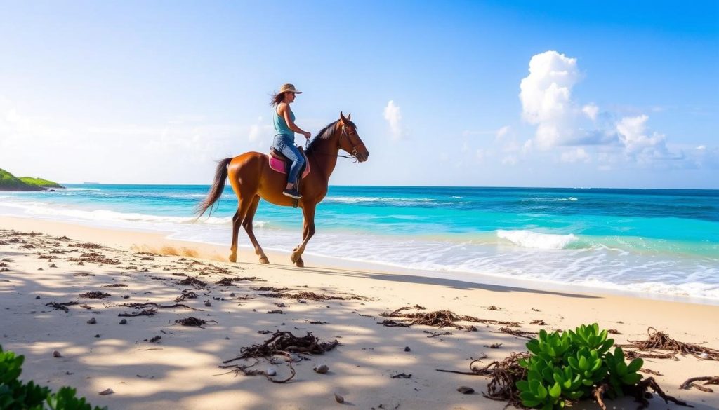 Horseback riding on the beach Horseback riding on the beach