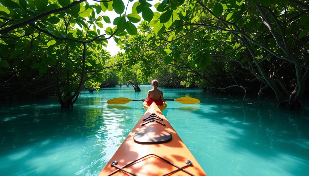 Kayaking through the Mangroves in South Caicos Kayaking through the Mangroves in South Caicos
