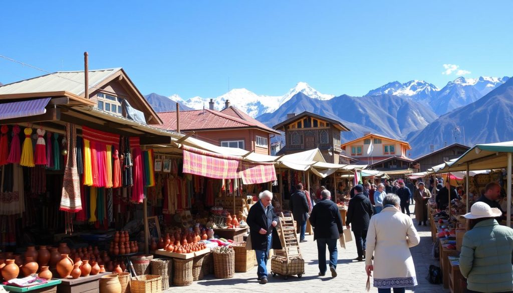 Kazbegi markets showcasing local handicrafts Kazbegi markets showcasing local handicrafts
