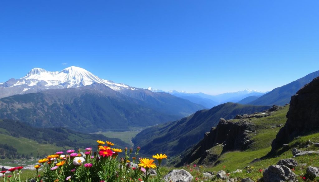 Mount Kazbek overview Mount Kazbek overview