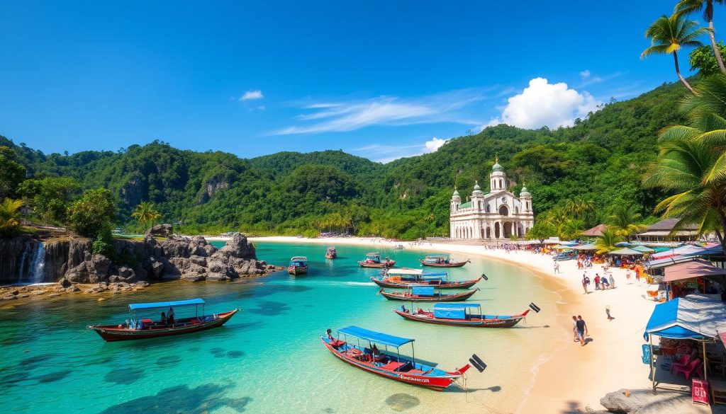 Must-visit places in Oslob, showcasing nature experiences and cultural sites. Must-visit places in Oslob, showcasing nature experiences and cultural sites.