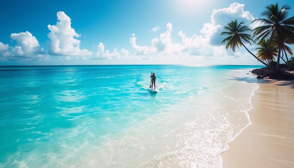 North Caicos paddleboarding North Caicos paddleboarding