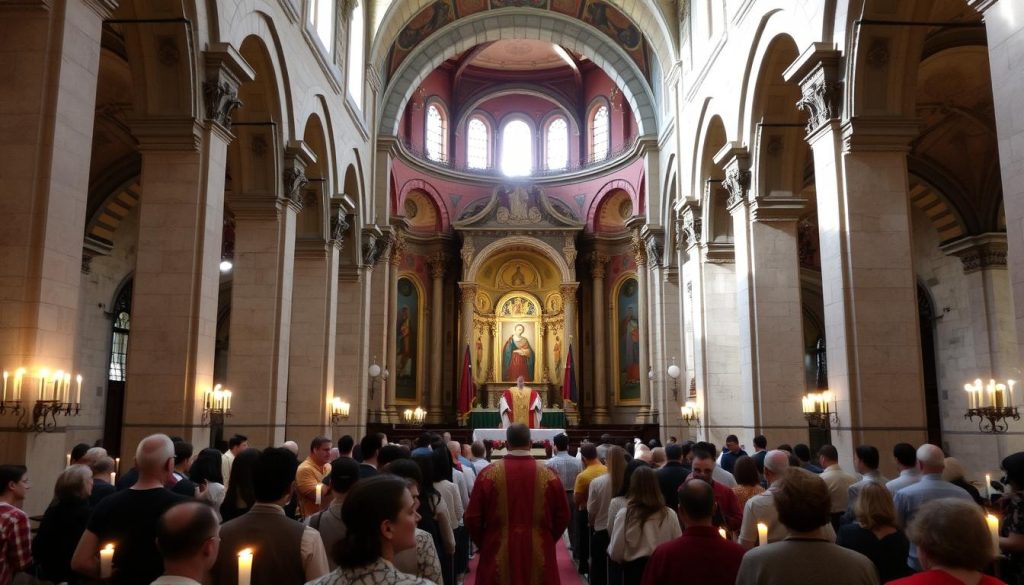 Religious service at Svetitskhoveli Cathedral Religious service at Svetitskhoveli Cathedral