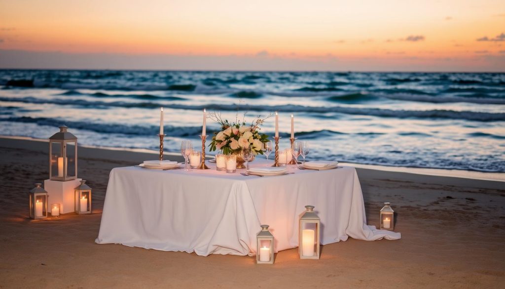 Romantic dinner setup Romantic dinner setup