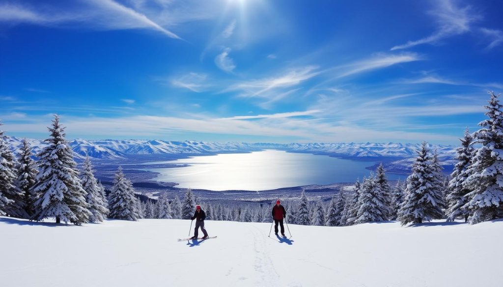 Skiing near Lake Sevan Skiing near Lake Sevan