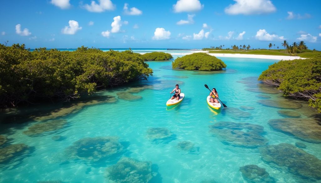 South Caicos paddleboard adventure South Caicos paddleboard adventure