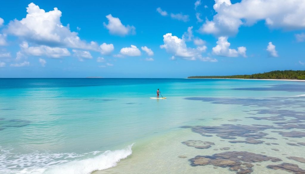 Stand-up paddleboarding in Turks and Caicos
