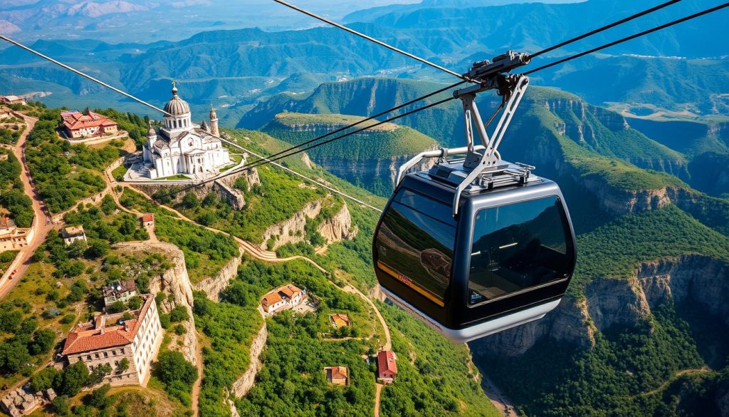 Tatev cable car showcasing modern engineering and tourist attractions Tatev cable car showcasing modern engineering and tourist attractions