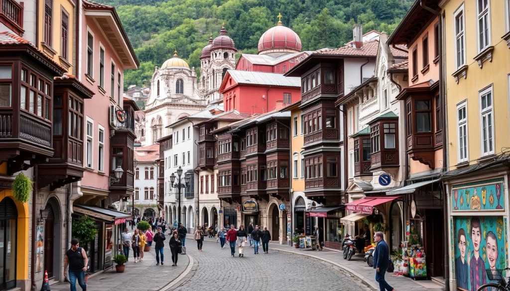 Tbilisi's architecture showcasing vibrant Old Town and cultural attractions Tbilisi's architecture showcasing vibrant Old Town and cultural attractions