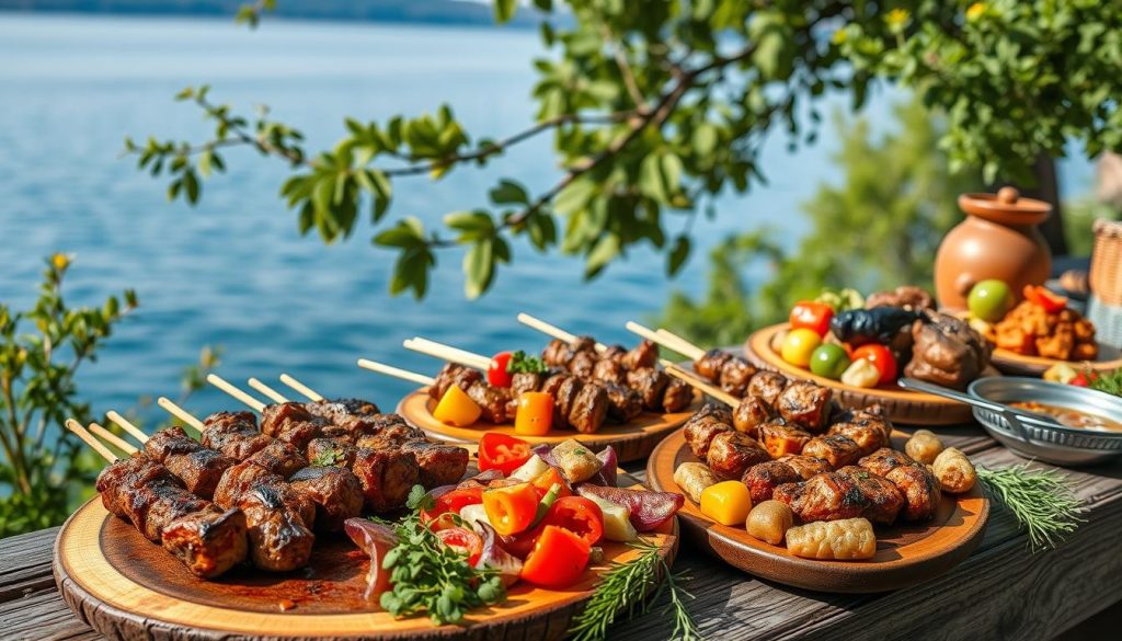 Traditional meat dishes Lake Sevan Traditional meat dishes Lake Sevan