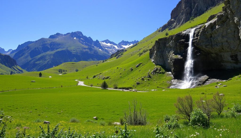 Truso Valley and Gveleti Waterfall in Kazbegi Truso Valley and Gveleti Waterfall in Kazbegi