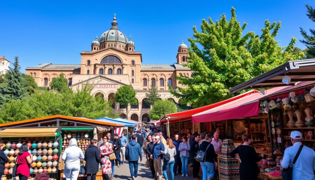 Vernissage Market showcasing local artisans in Yerevan Vernissage Market showcasing local artisans in Yerevan