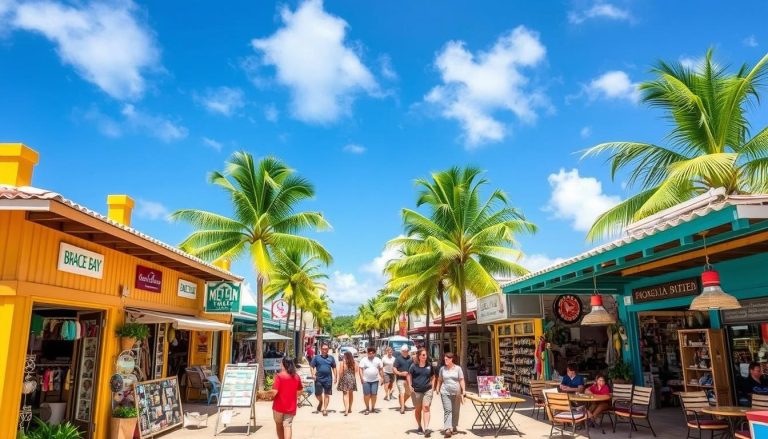 What are the shopping options around Grace Bay?