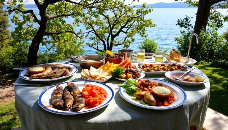 What traditional Armenian dishes should I try at Lake Sevan?