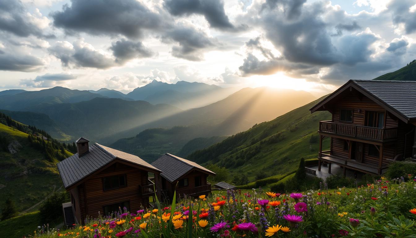 Where are the best places to stay in Kazbegi for stunning views?