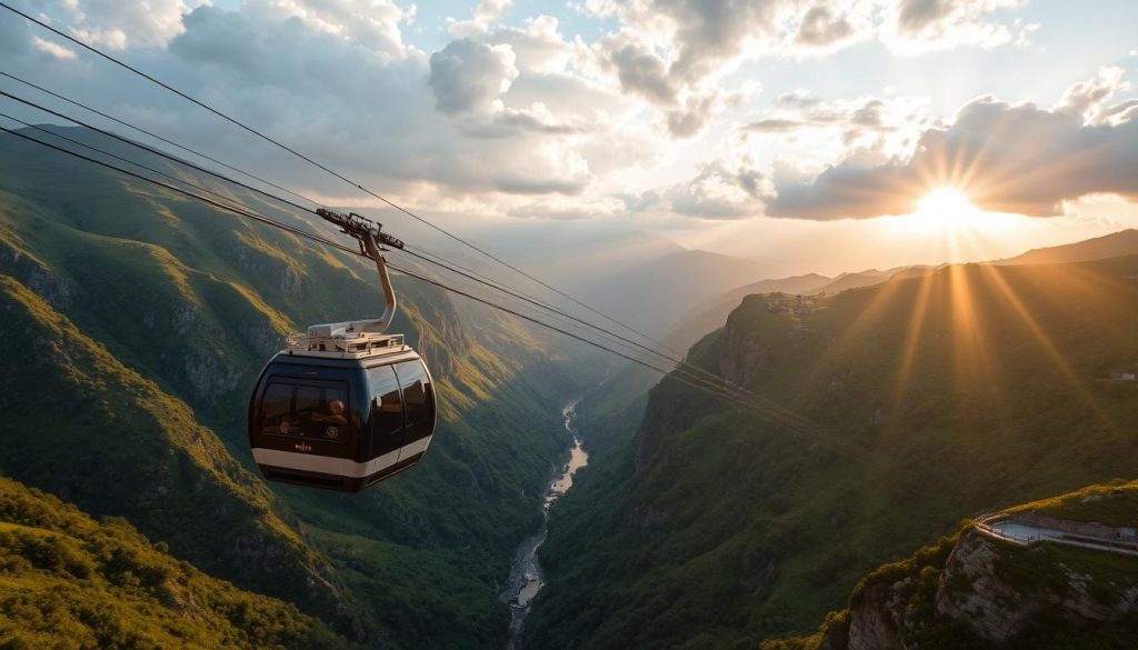 Wings of Tatev cable car over Vorotan Gorge Wings of Tatev cable car over Vorotan Gorge