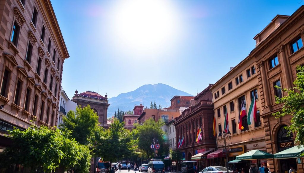 Yerevan, the capital of Armenia, vibrant city with historic architecture Yerevan, the capital of Armenia, vibrant city with historic architecture
