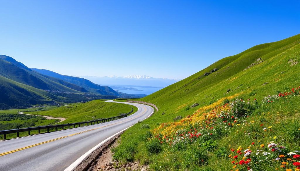 Yerevan to Lake Sevan route scenic views Yerevan to Lake Sevan route scenic views