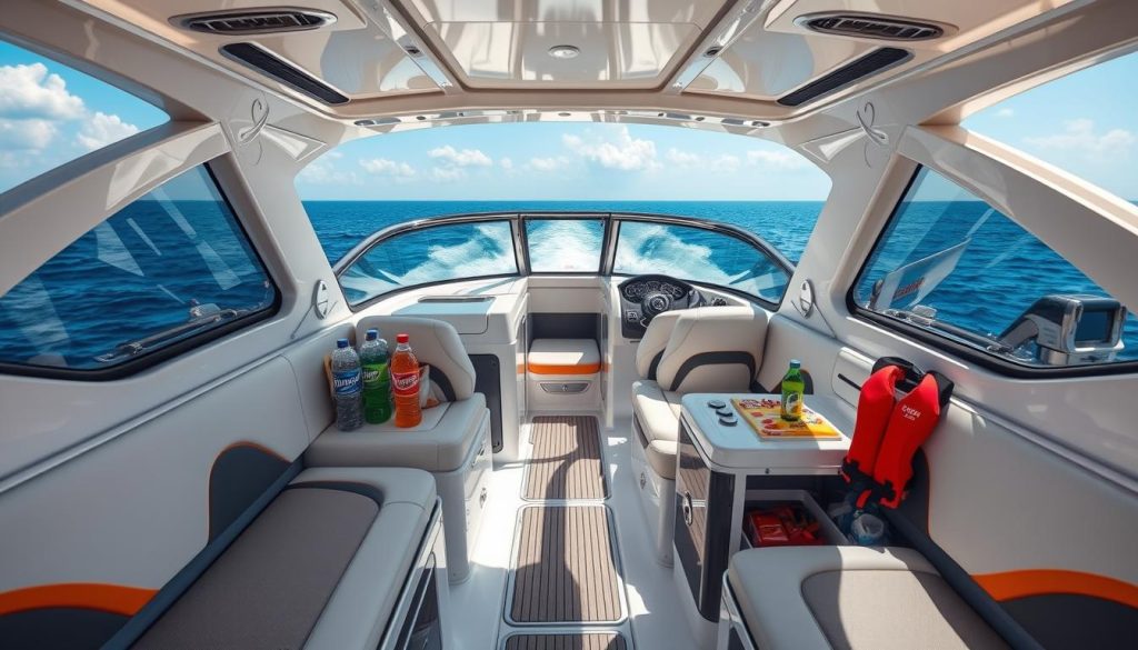 amenities on speedboat amenities on speedboat