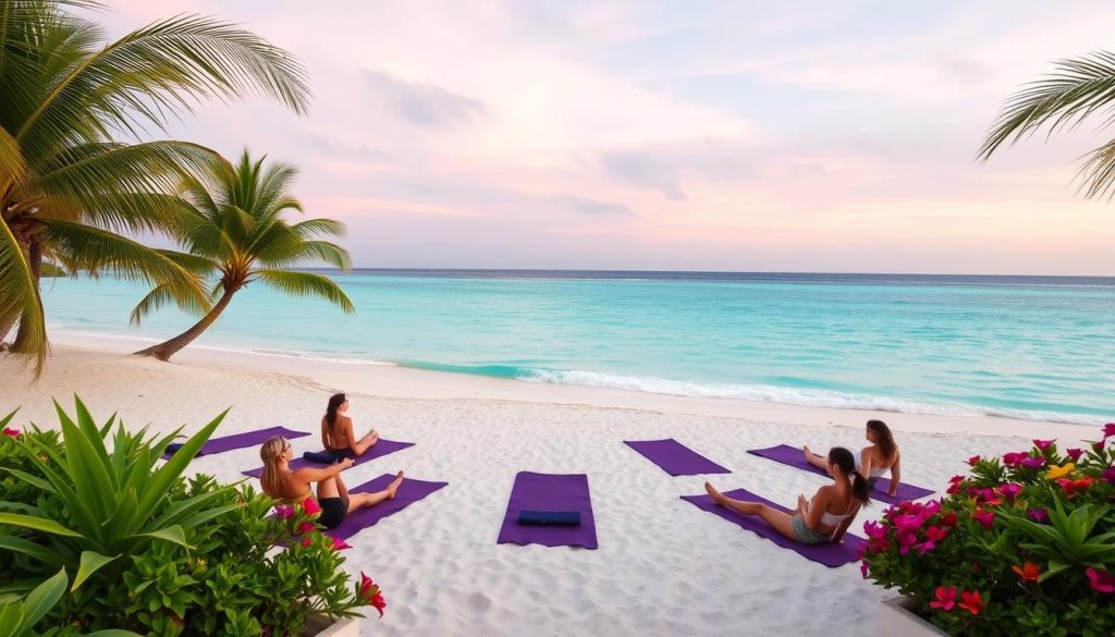 beach yoga retreat Ari Atoll beach yoga retreat Ari Atoll