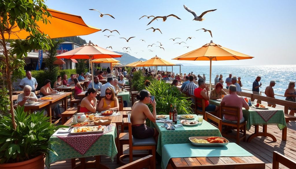 beachside dining Batumi beachside dining Batumi