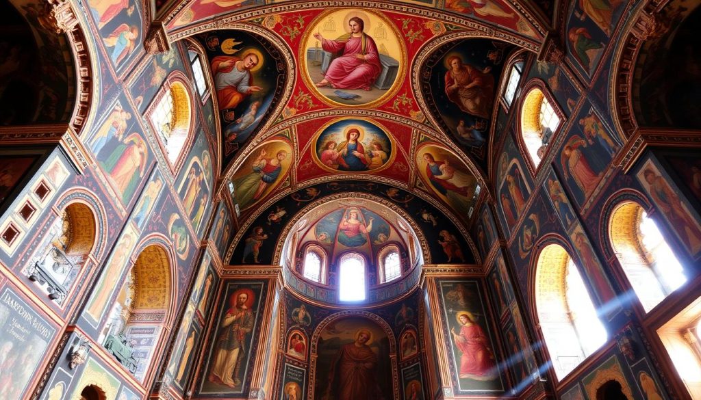 best frescoes at Svetitskhoveli Cathedral best frescoes at Svetitskhoveli Cathedral