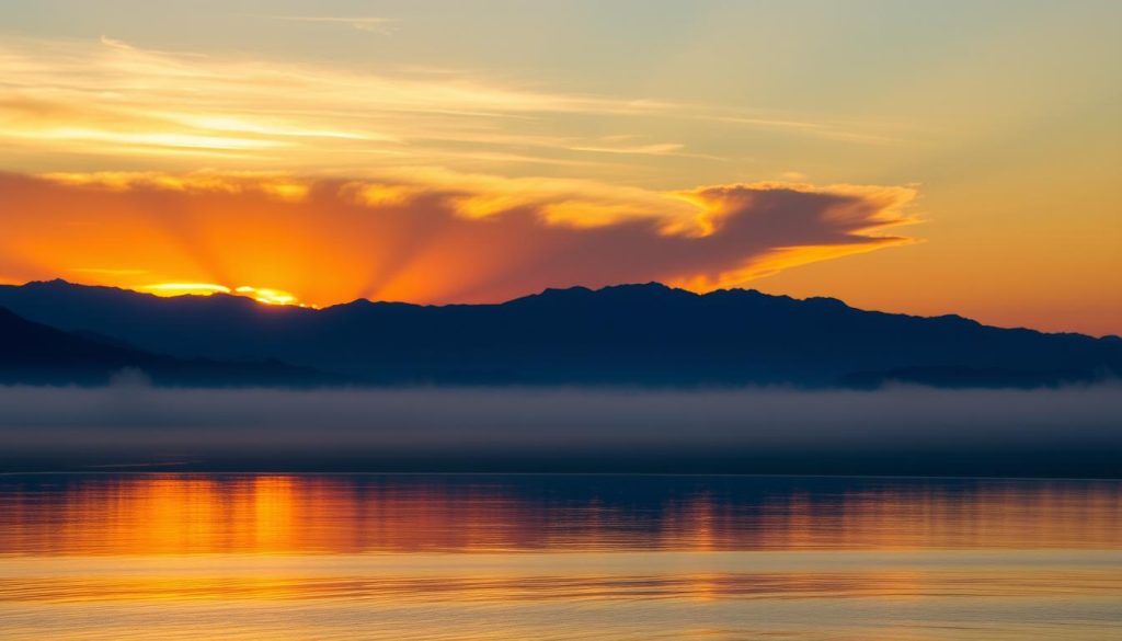 breathtaking sunrise over Lake Sevan breathtaking sunrise over Lake Sevan