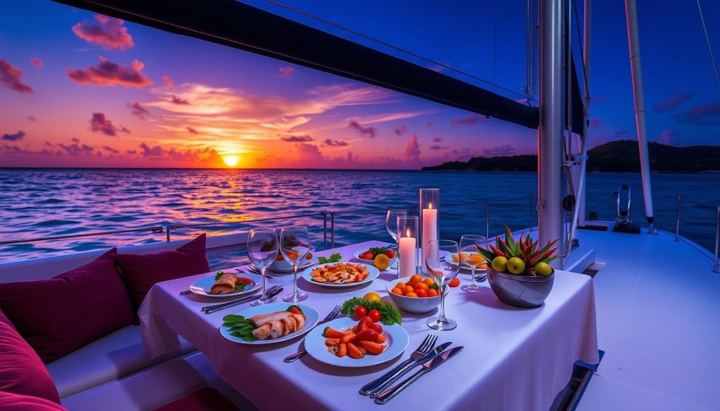 dining on Grand Turk catamaran trips dining on Grand Turk catamaran trips