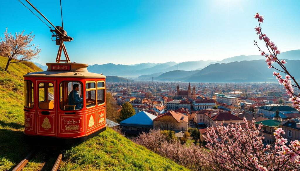 funicular tram Tbilisi panoramic views funicular tram Tbilisi panoramic views