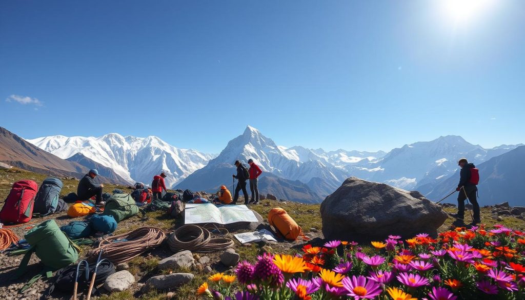 preparing for Mt. Kazbek climb preparing for Mt. Kazbek climb