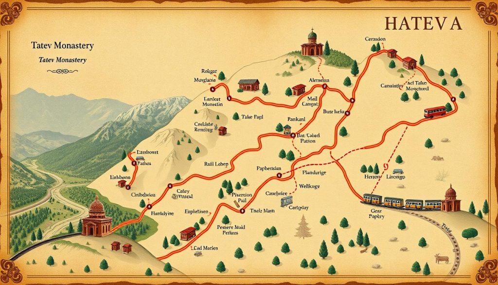 routes to Tatev Monastery routes to Tatev Monastery