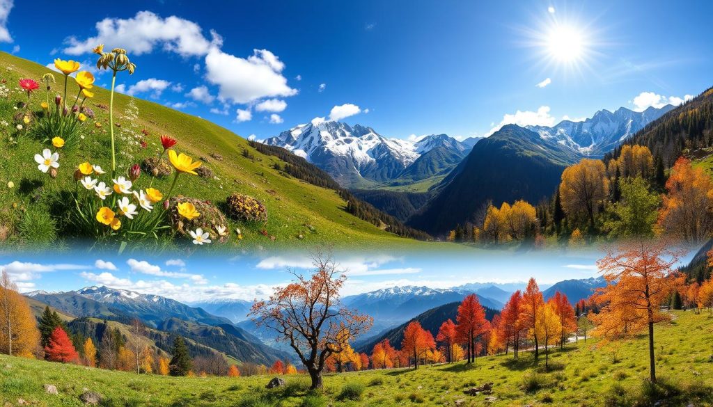 seasonal overview of Kazbegi National Park seasonal overview of Kazbegi National Park