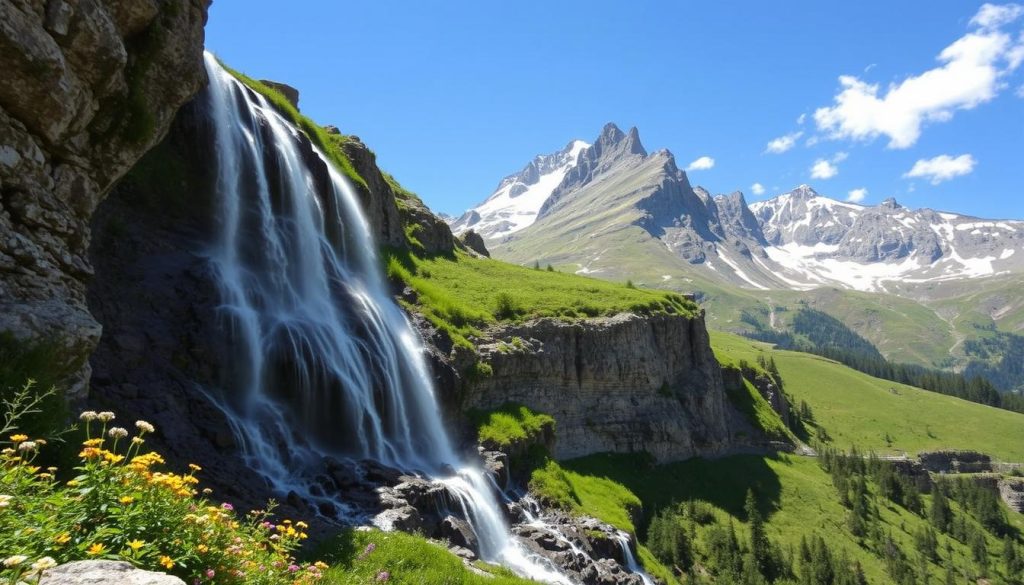 stunning waterfalls in Kazbegi stunning waterfalls in Kazbegi