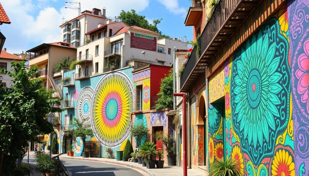 vibrant street art scene in Tbilisi vibrant street art scene in Tbilisi
