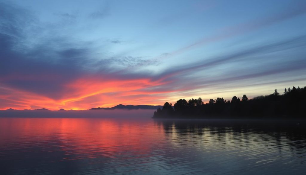 weather's impact on sunrise views at Lake Sevan weather's impact on sunrise views at Lake Sevan