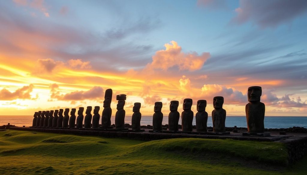 Ahu Tongariki moai statues Ahu Tongariki moai statues