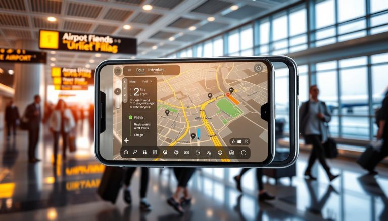 Are there specific apps for navigating large airports?
