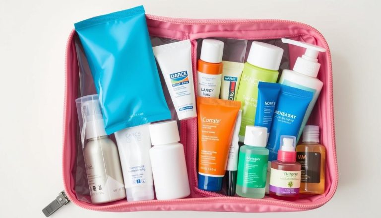 Are there tips for organizing travel-sized hygiene products efficiently?