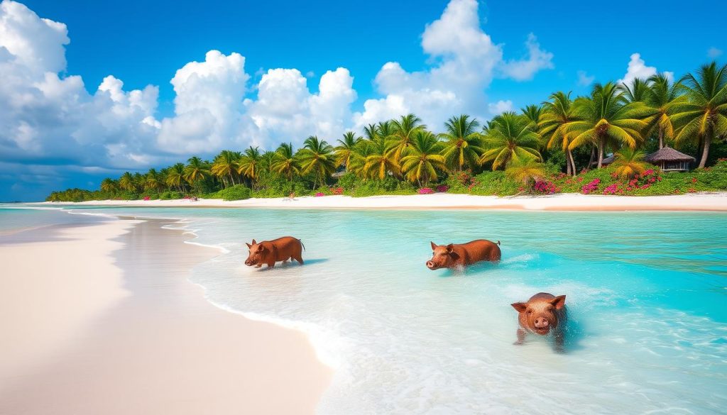 Bahamas swimming with pigs Bahamas swimming with pigs