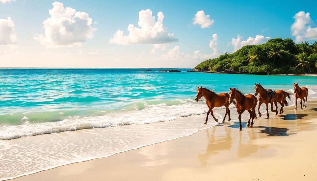 Beach horseback riding North Caicos Beach horseback riding North Caicos