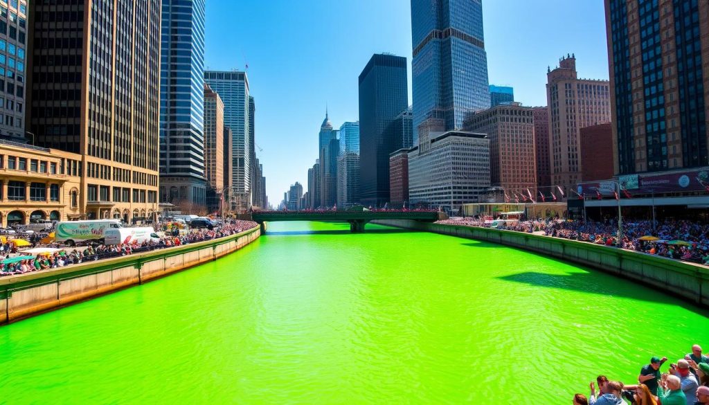Chicago River green dye Chicago River green dye