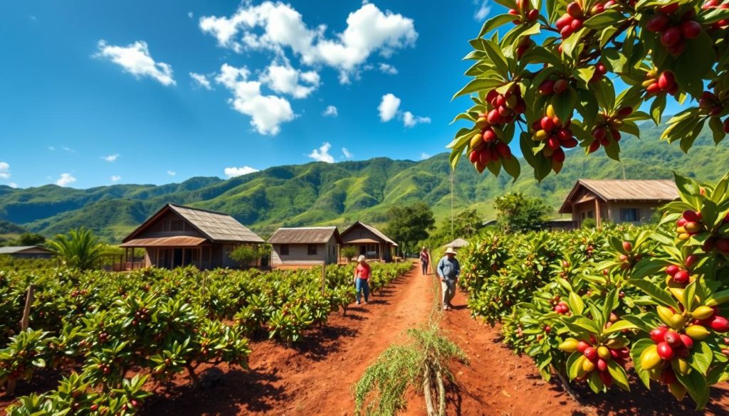 Cuban coffee production ViƱales Cuban coffee production ViƱales