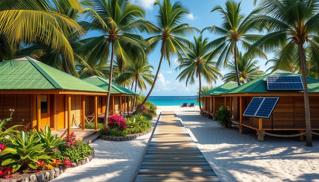 Eco-friendly accommodations on Paradise Island Eco-friendly accommodations on Paradise Island