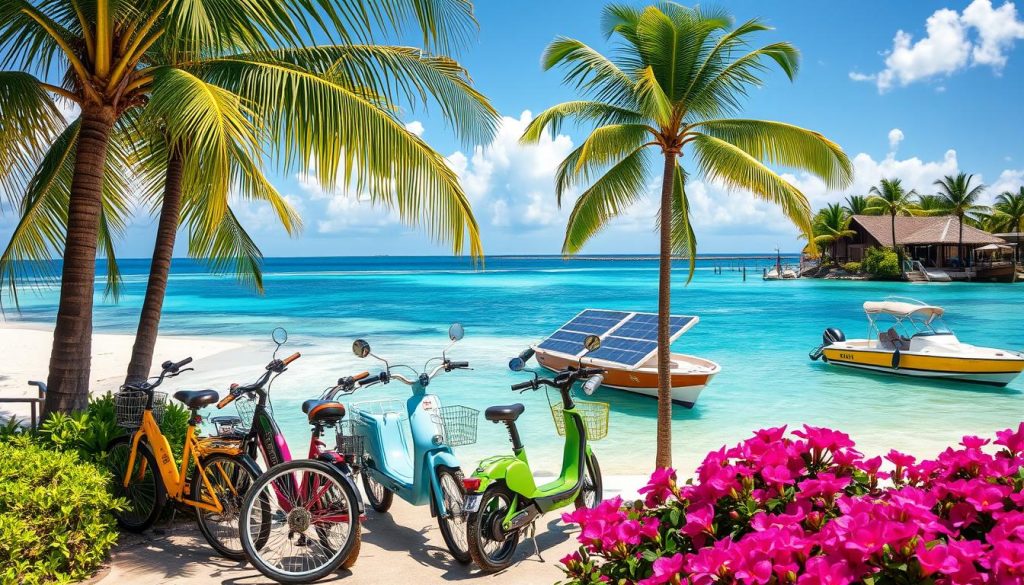 Eco-friendly transportation options on Paradise Island Eco-friendly transportation options on Paradise Island