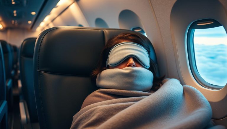 How can I get better sleep on a plane?