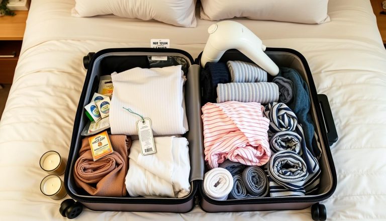 How can I keep my clothes fresh during a long trip without laundry access?