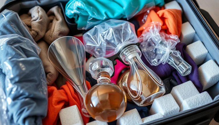 How can I protect breakable items in my luggage?