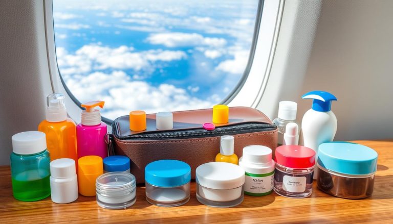 How do I manage toiletries to prevent leaks in my bag?
