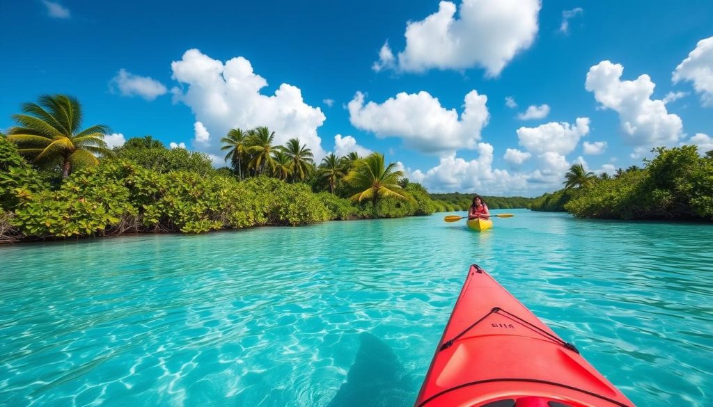 Kayaking in Lucayan National Park Kayaking in Lucayan National Park