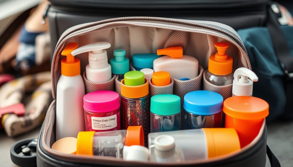 Leak-Proof Travel Toiletry Management Leak-Proof Travel Toiletry Management